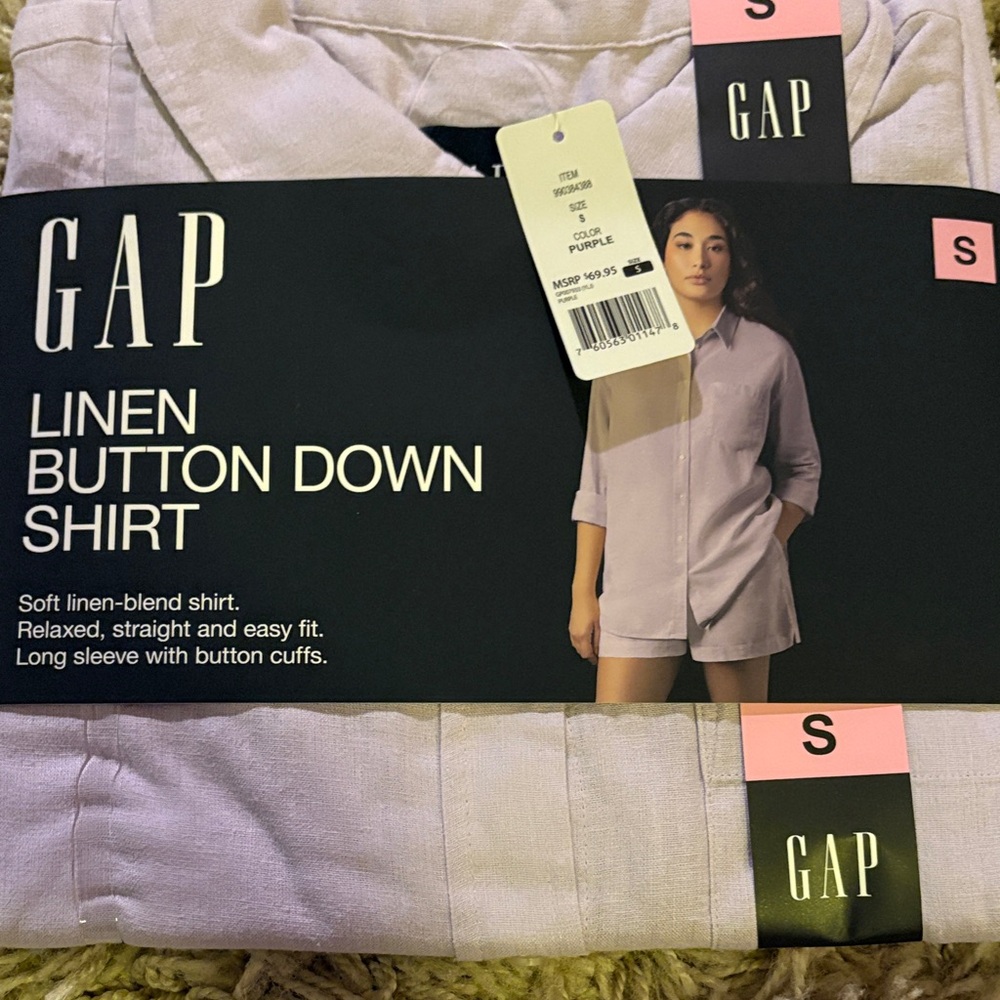 GAP Lavender Linen Shirt